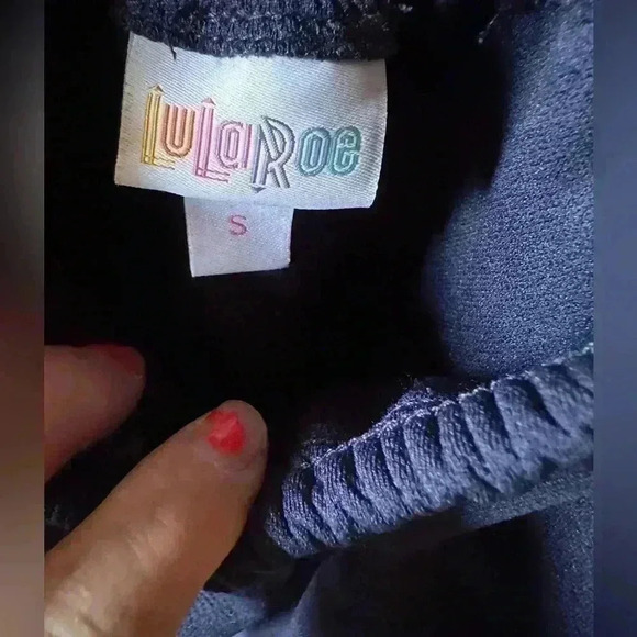 Lularoe Small Navy blue Off or one shoulder Cici dress. NWT.Summer,vacation vibe - Picture 6 of 8